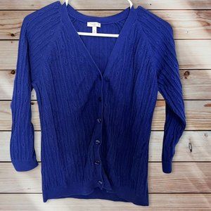 Blue Knit Cardigan from Talbots Size Medium